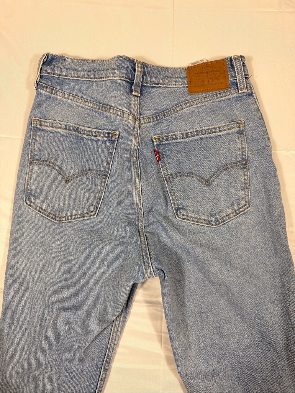 Levi’s 70s High Light Blue Distressed Flare Jeans - Picture 12 of 13